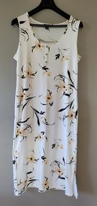 Cream flower print dress